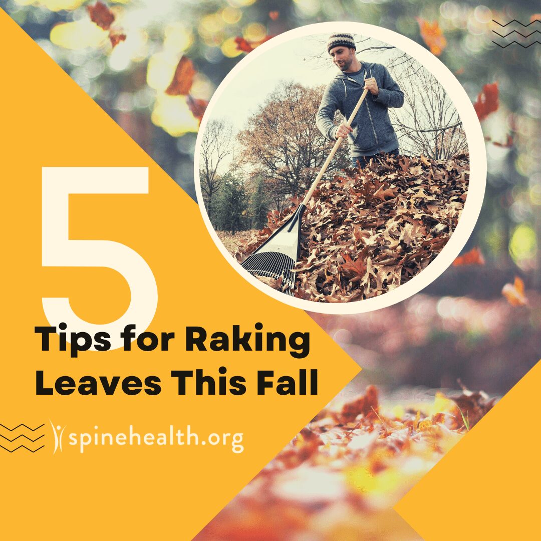 person raking leaves