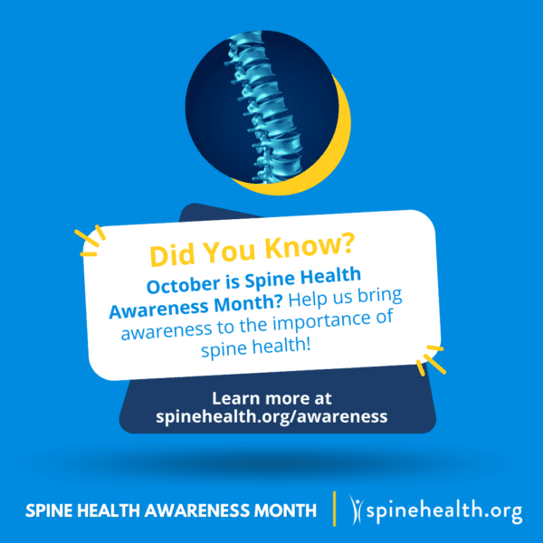 October is Spine Health Awareness Month! | National Spine Health Foundation